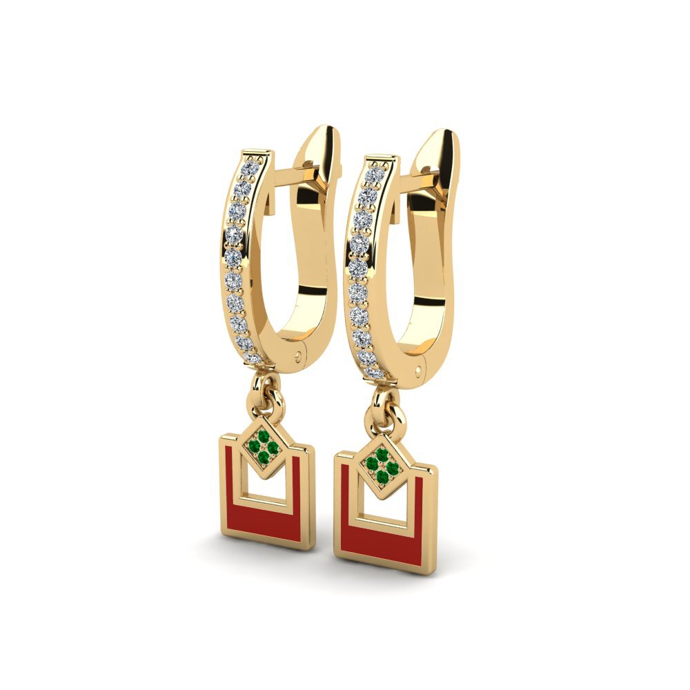 Zircone Verde Orecchino da donna Elenors
