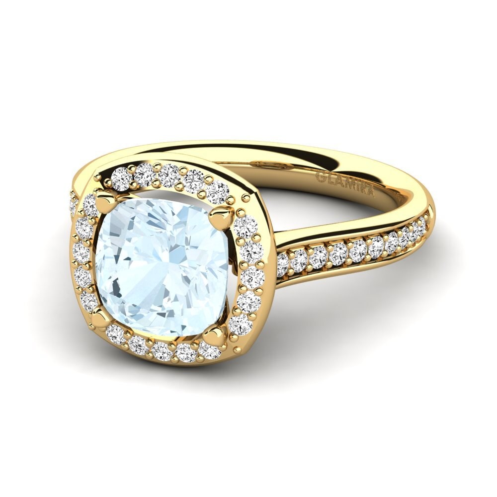 Aguamarina Anillo de compromiso Elienor