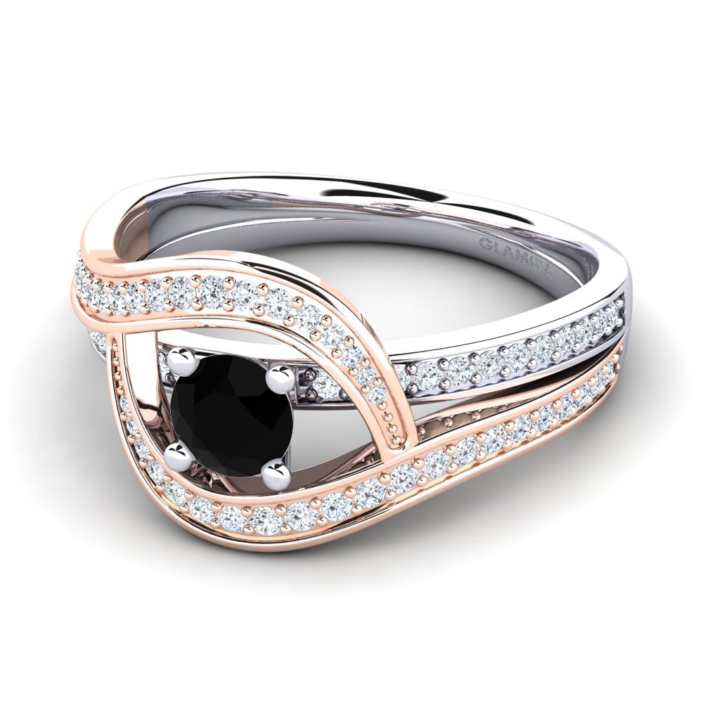 Black Diamond Engagement Ring Elinore