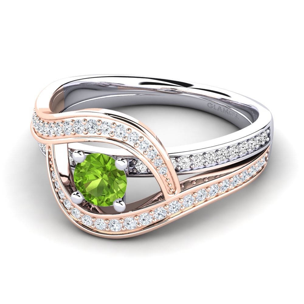 Peridoto Anillo de compromiso Elinore