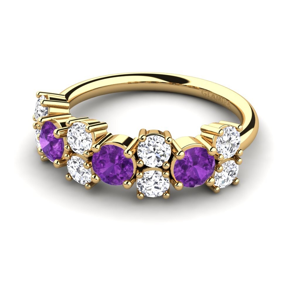 14ct Yellow Gold Amethyst Ring Elisha
