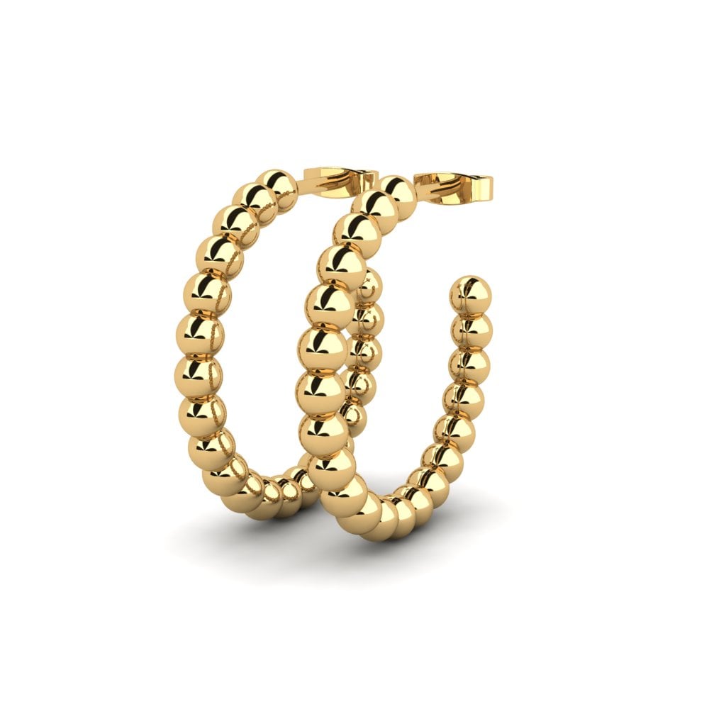 9k Oro Amarillo Pendientes Elke