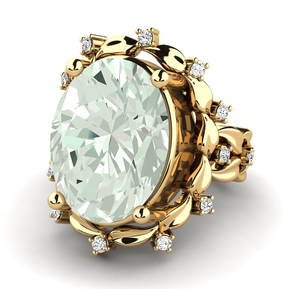 Grüner Amethyst Ring Ellan