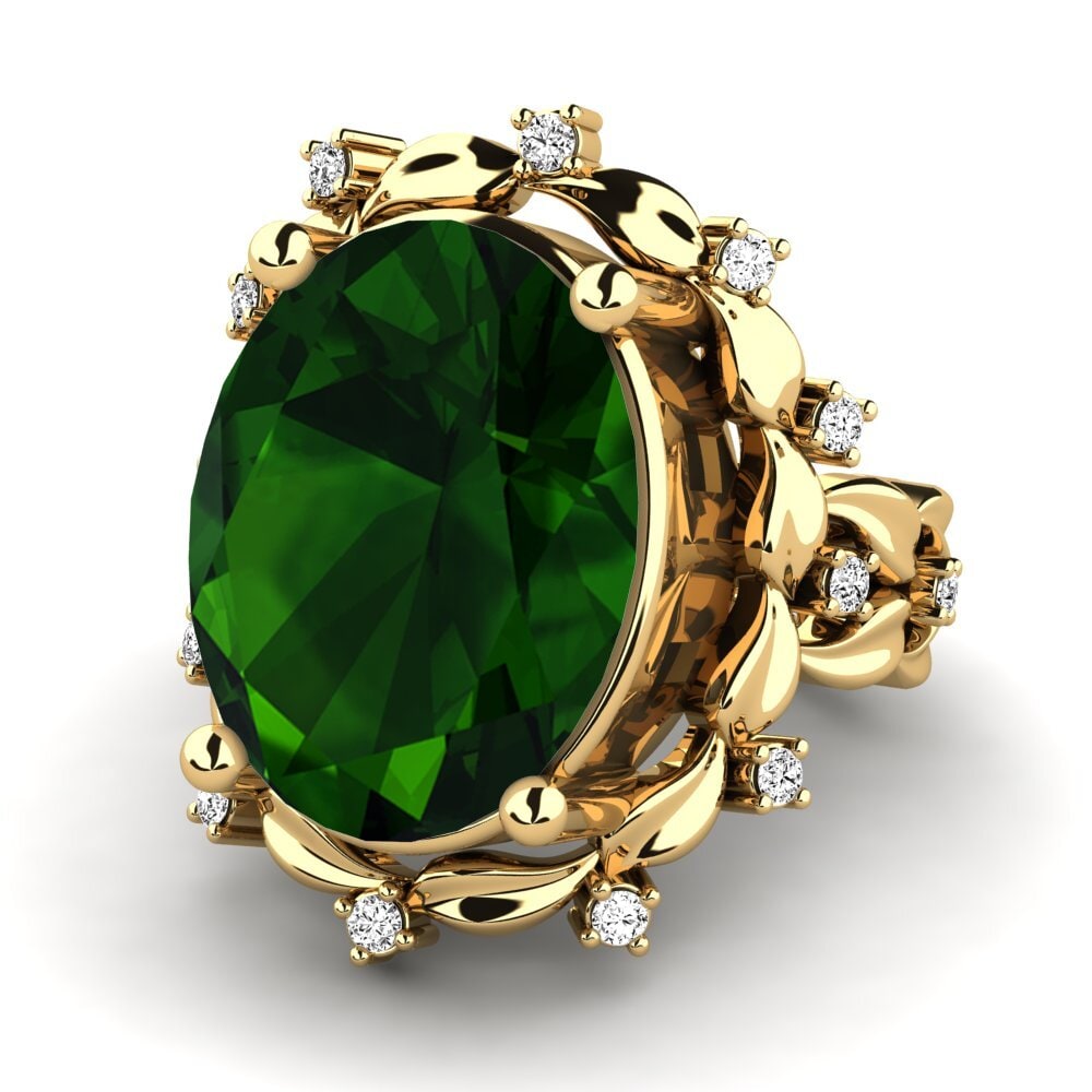 Turmalina verde Anillo Ellan