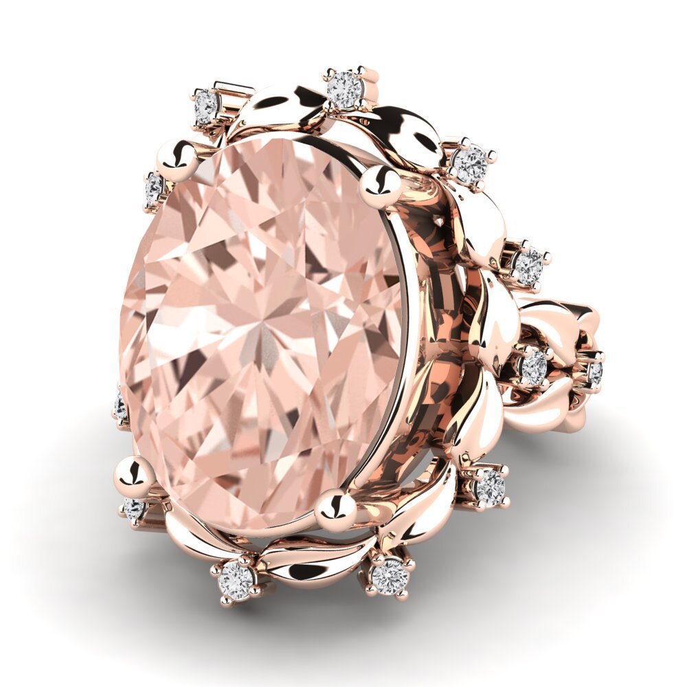 9k Rose Gold Morganite Ring Ellan