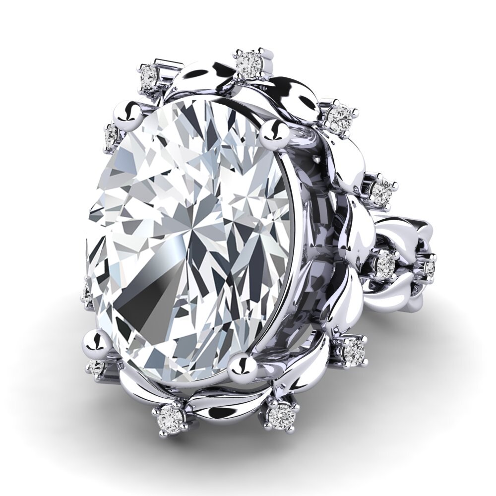 White Zircon Ring Ellan