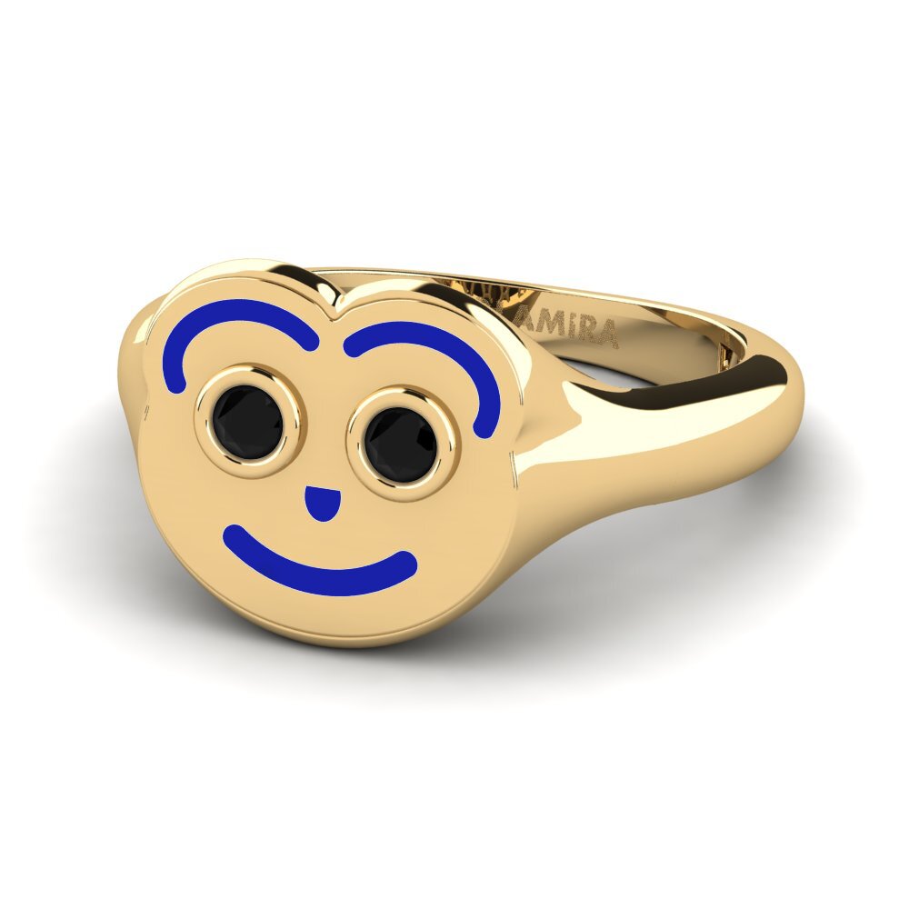 Black Diamond Pinky Ring Ellepa