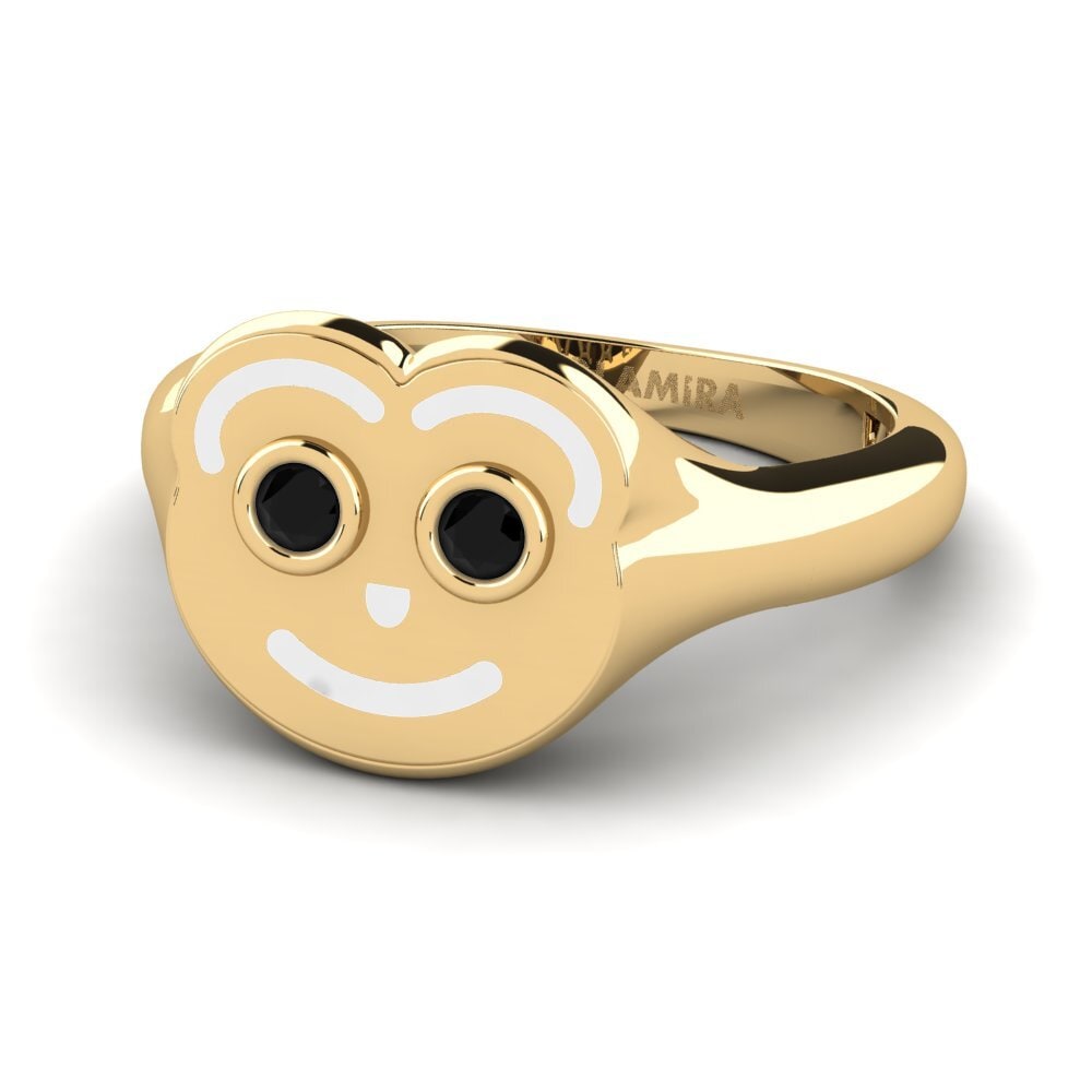 Schwarzer Diamant Pinker Ring Ellepa