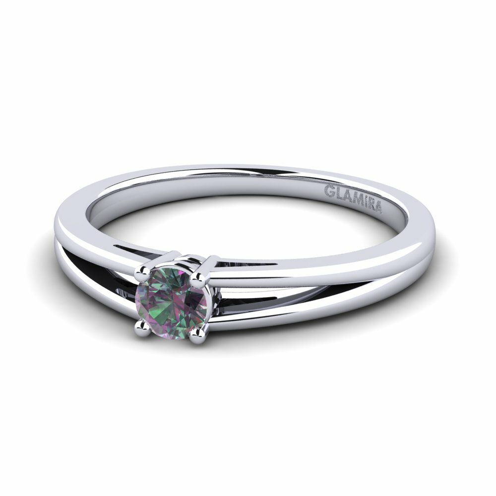 Mystic Topaz Engagement Ring Ellie