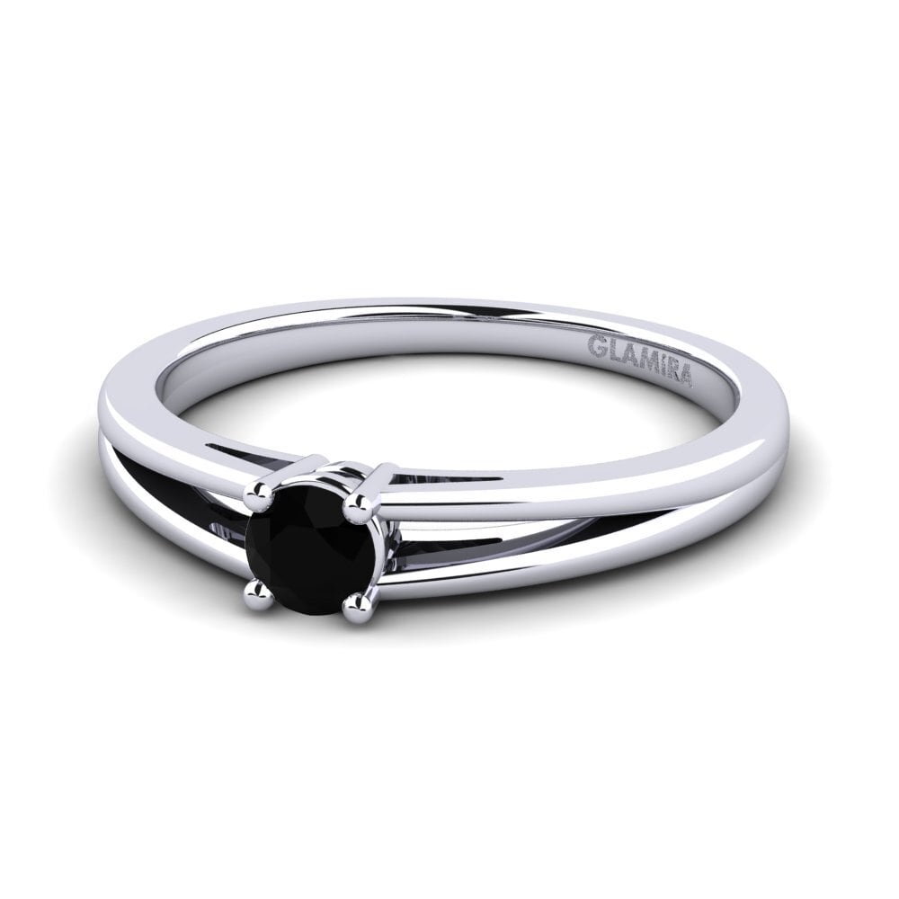 Zafiro negro Anillo de compromiso Ellie