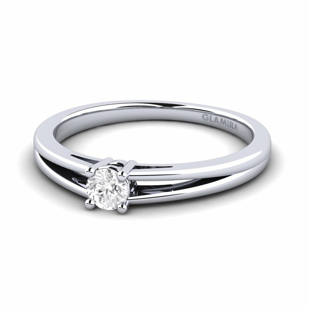 Bague de fiançailles Ellie 0.16crt Saphir Blanc