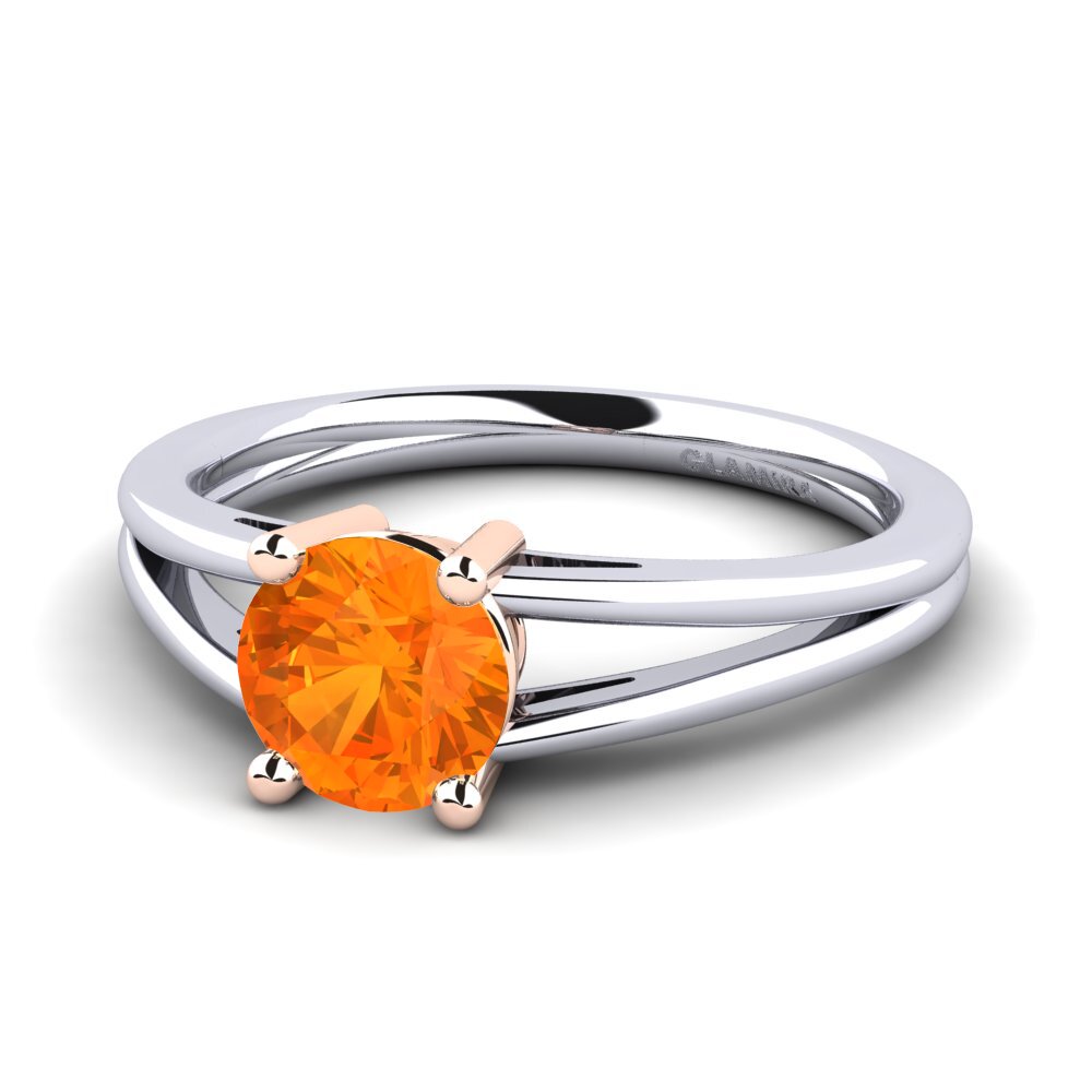 14ct White / Rose Gold Engagement Ring Ellie 1.0 crt