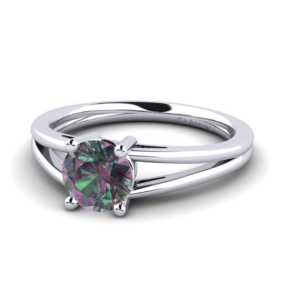 Topacio Místico Anillo de compromiso Ellie 1.0 crt