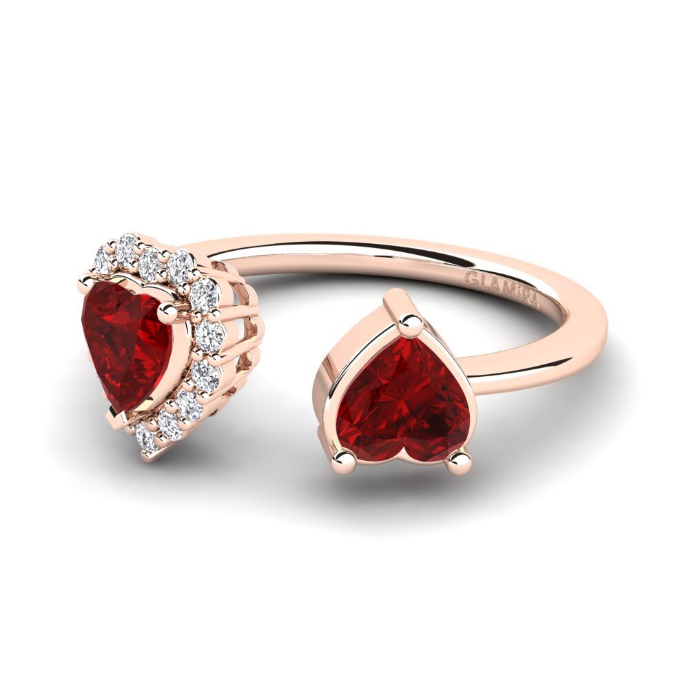 18ct Rose Gold Ruby (Lab Created) Women's Ring Ellish