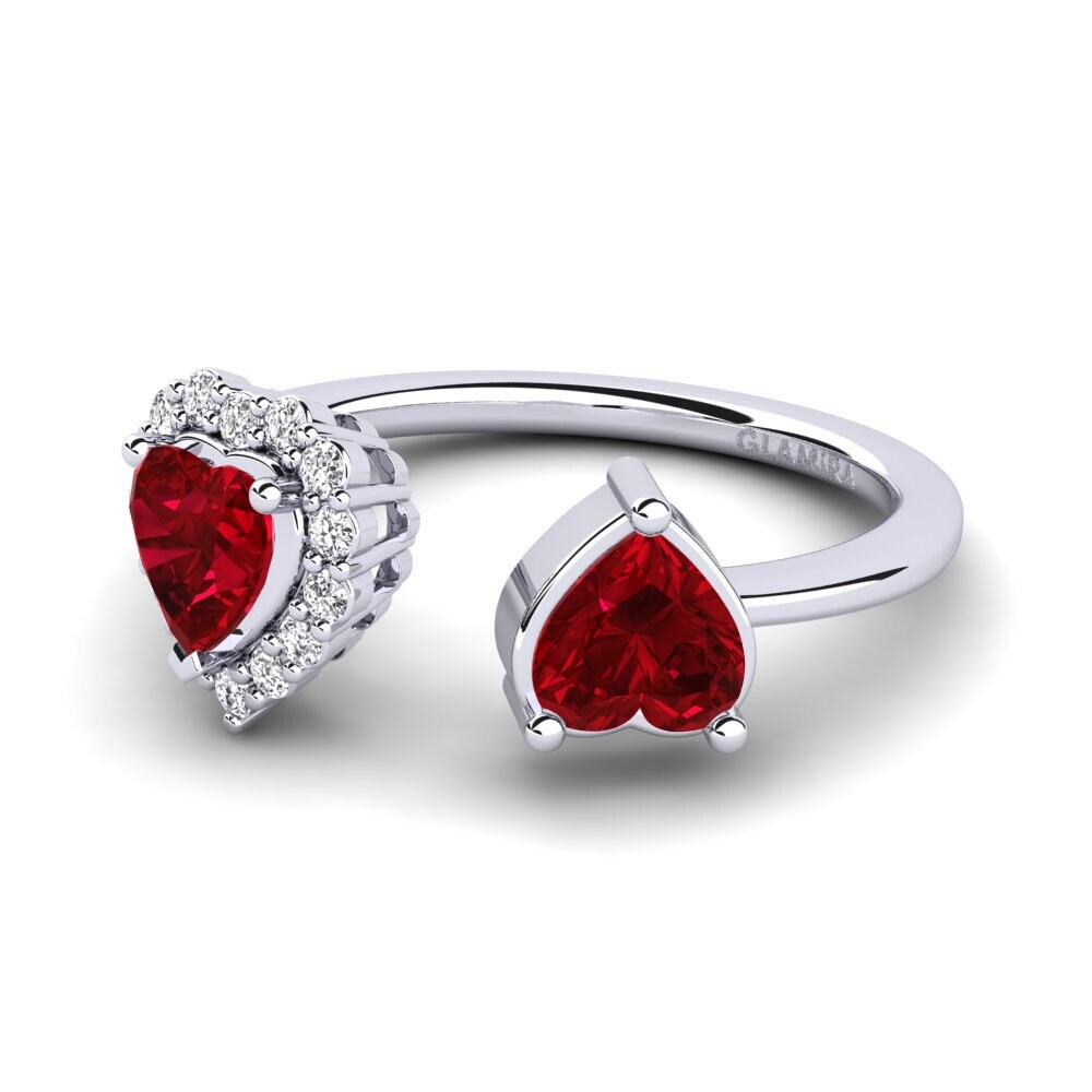 Zircone Rosso Anello da donna Ellish