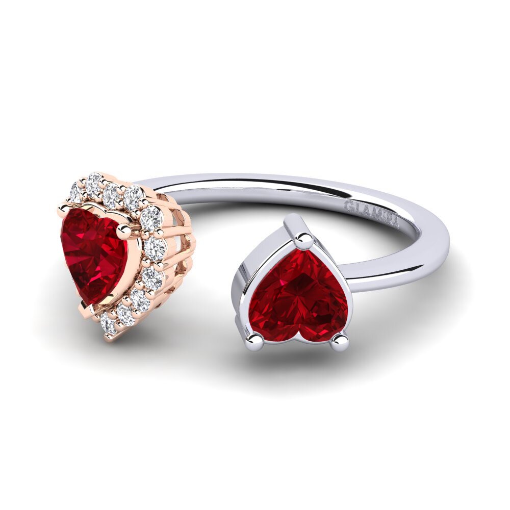 Circonita Roja Anillo de Mujer Ellish