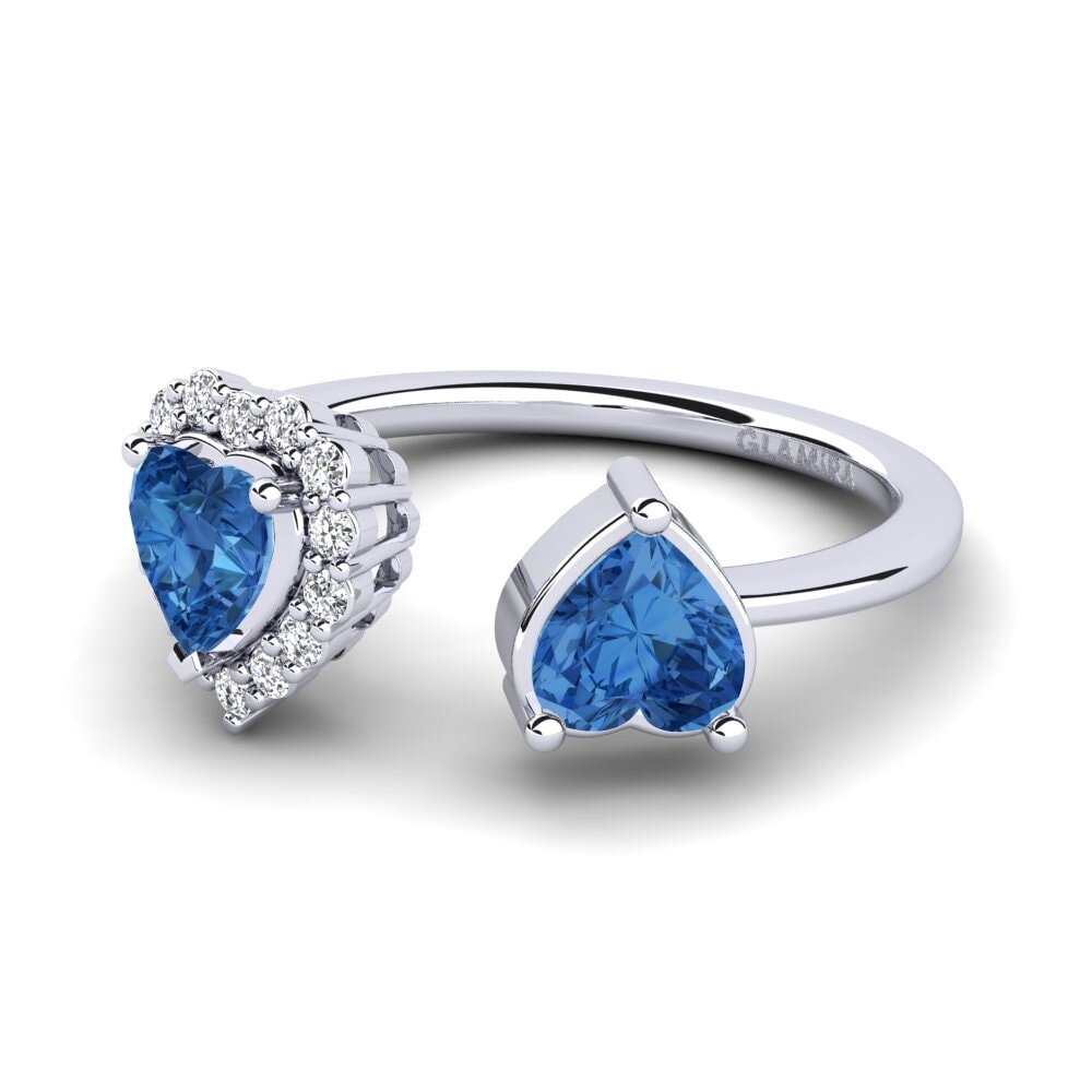 Zircone Blu Scuro Anello da donna Ellish