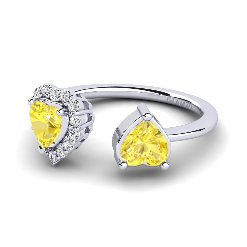 Heart Yellow Sapphire Women's Ring Ellish