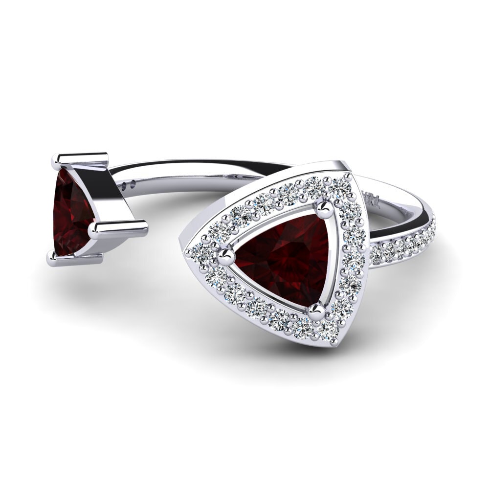 Trillion Garnet Engagement Ring Ellmeria