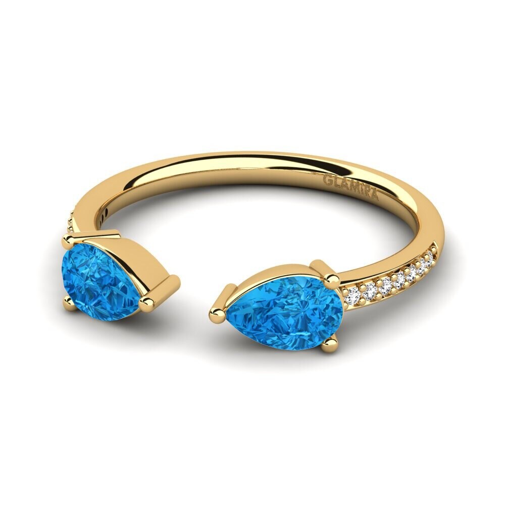 Blauer Topas Verlobungsring Ellyn