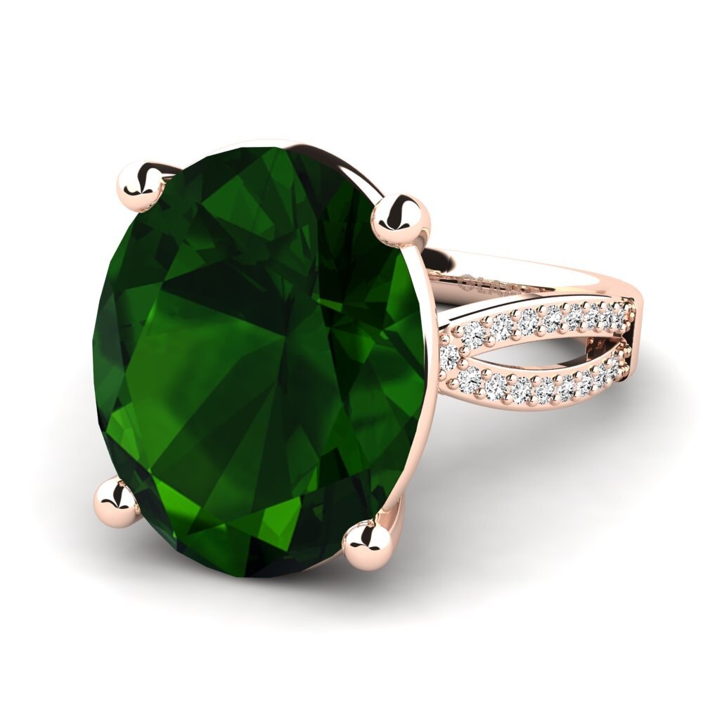 Turmalina verde Anillo Elnora