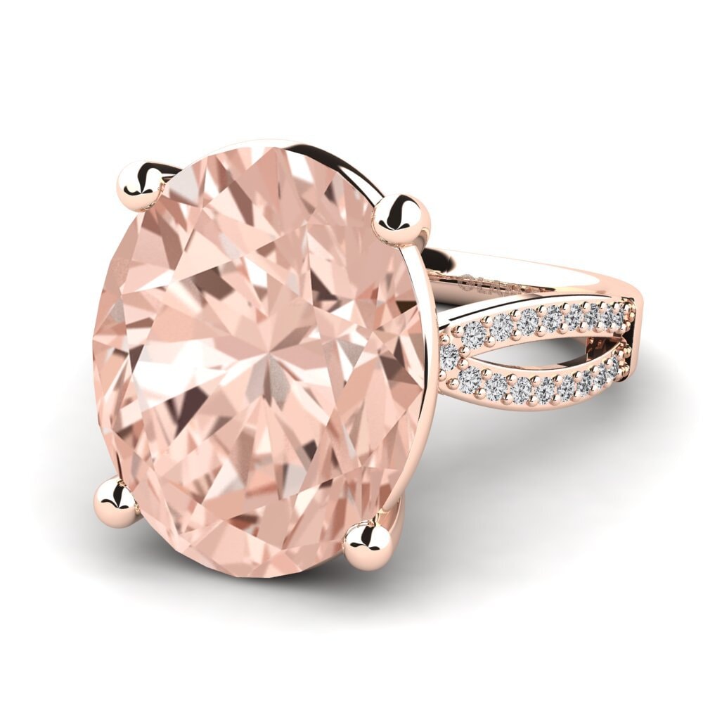 9k Rose Gold Morganite Ring Elnora