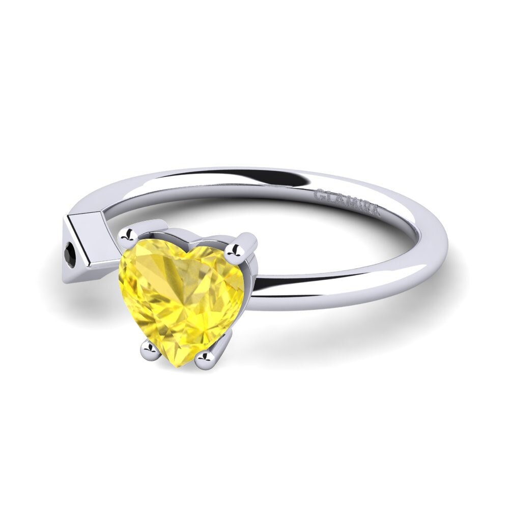 Heart Yellow Sapphire Ring Elodie