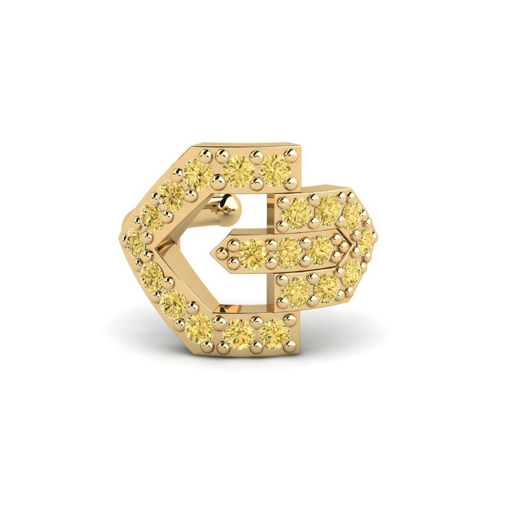 Diamante Amarillo Pendiente de mujer Eloisen
