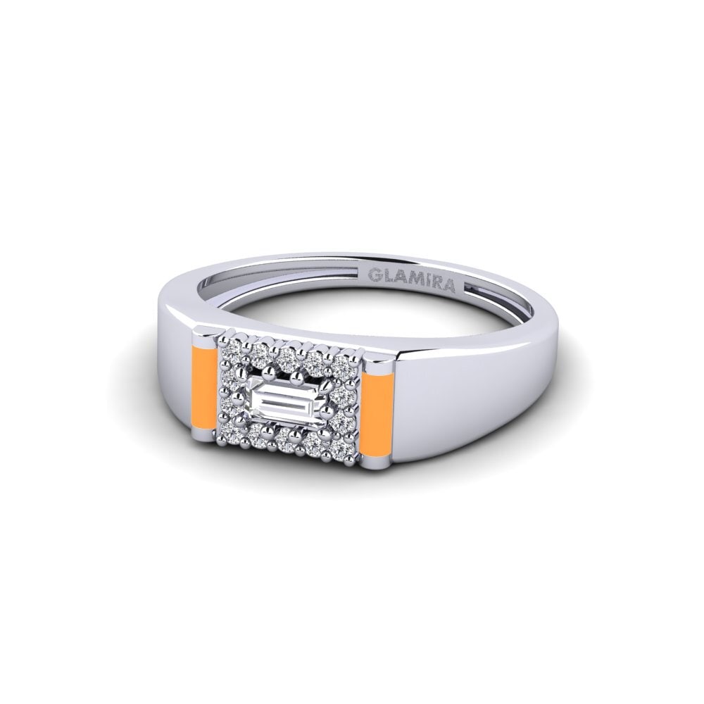 Weiß-Silber Ring Elsmere
