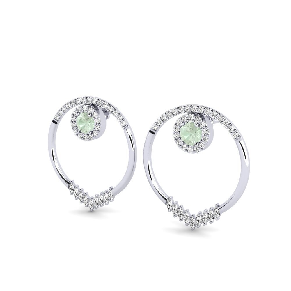 925 Silver Green Amethyst SYLVIE Earring Elvita