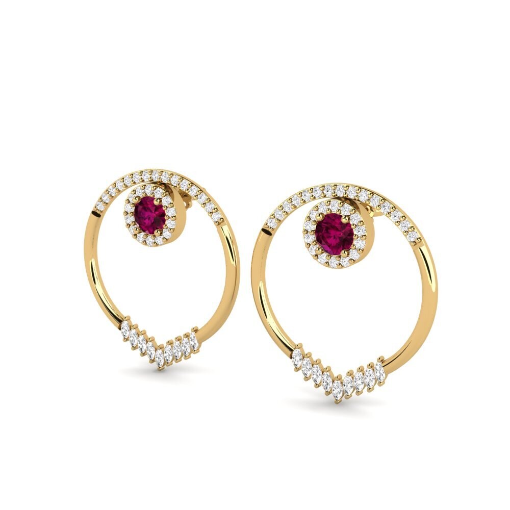 Rhodolite Garnet SYLVIE Earring Elvita