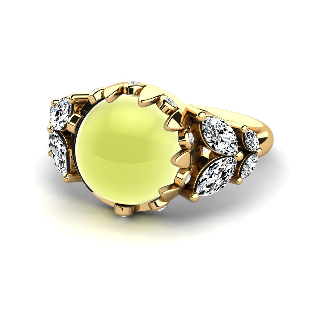 Cabochon Zitronentopas Ring Emanuella