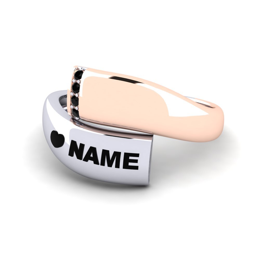 585 Rot & Weissgold Schwarzer Onyx Ringe Emblish