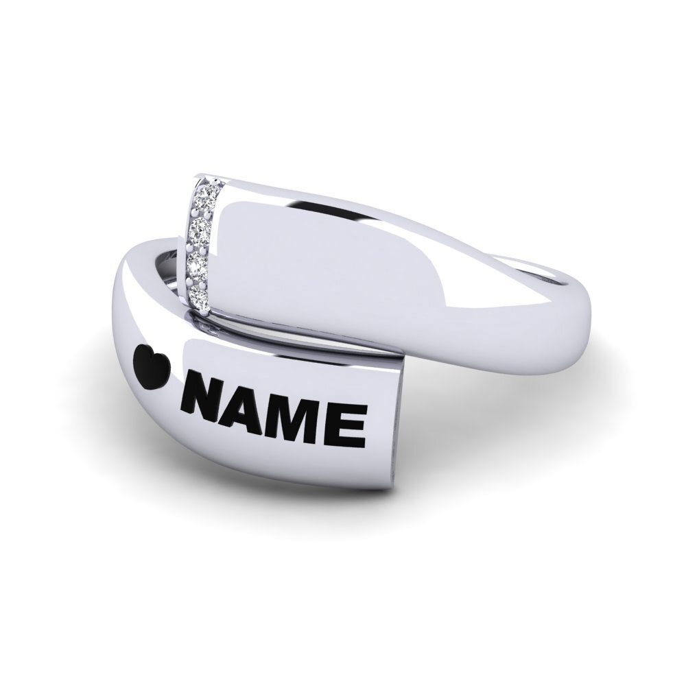 Palladium 950 Labor-gezüchteter Diamant Ringe Emblish