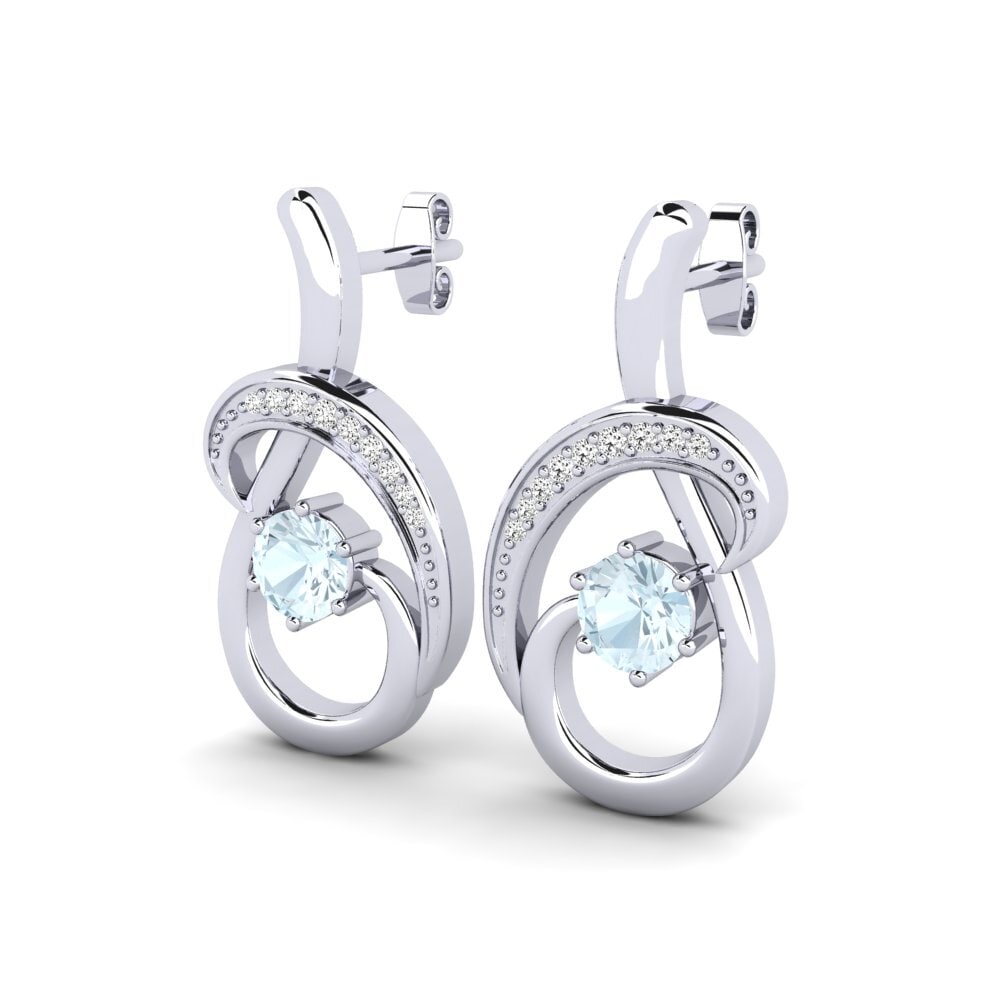 Aigue-marine Boucle d'oreille femme Emilie
