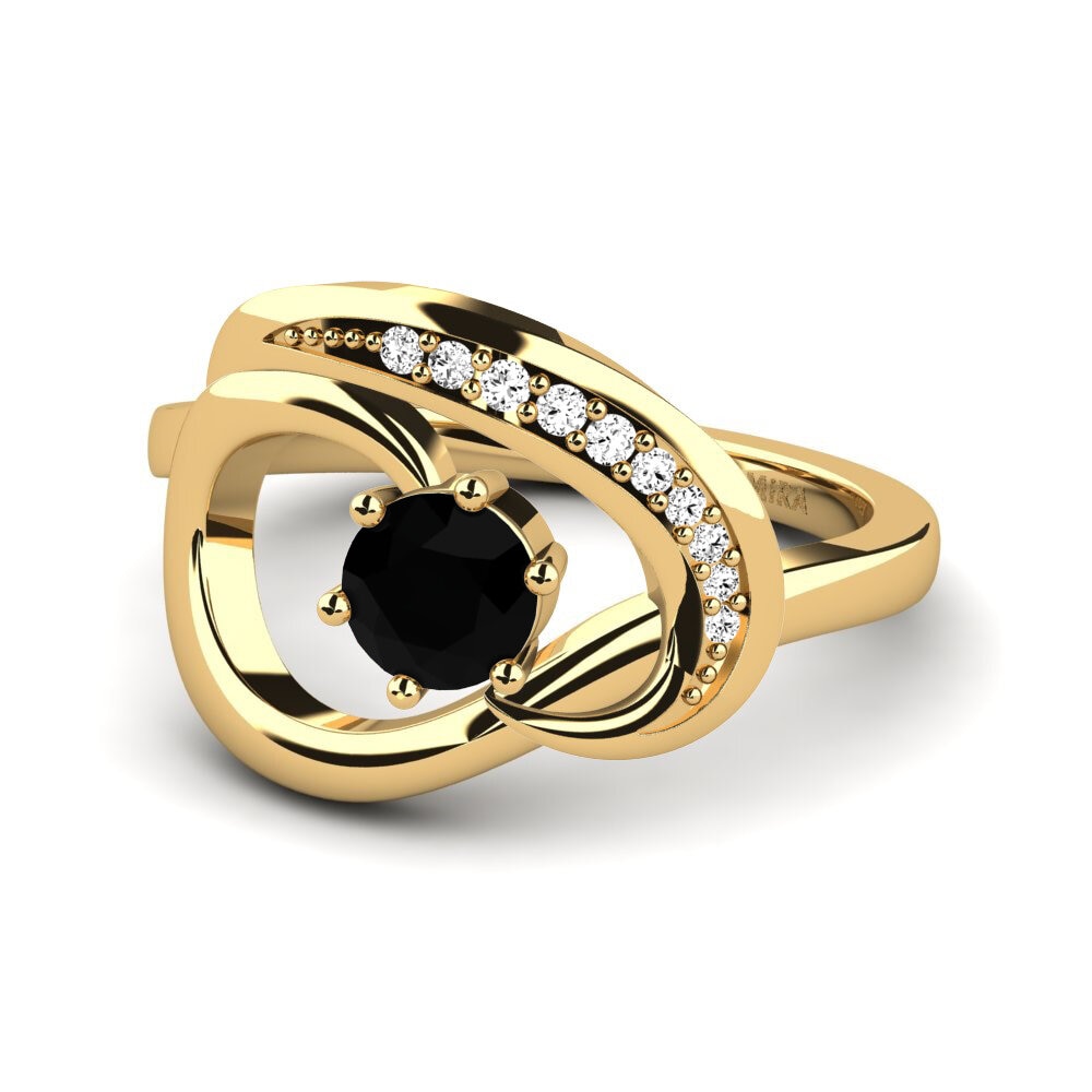 Ónix Negro Anillo Emilie