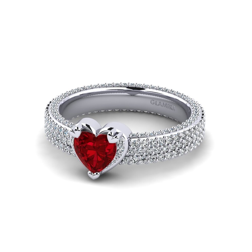 Circonita Roja Anillo de compromiso Emmaunela