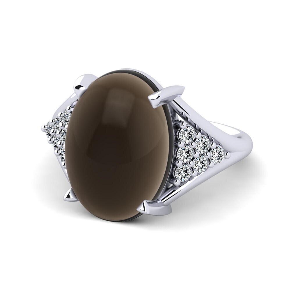 Cabochon Smoky Topaz Ring Emmily