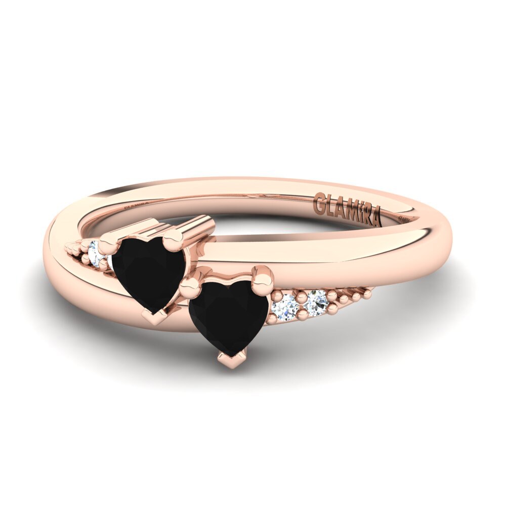 14ct Rose Gold Black Onyx Ring Emmy
