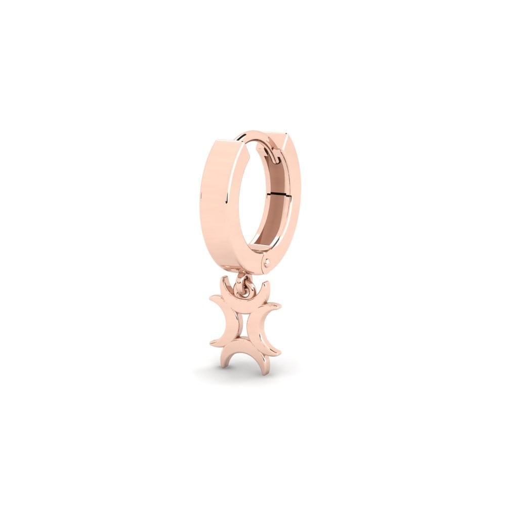 14ct Rose Gold Men's Earring Emort