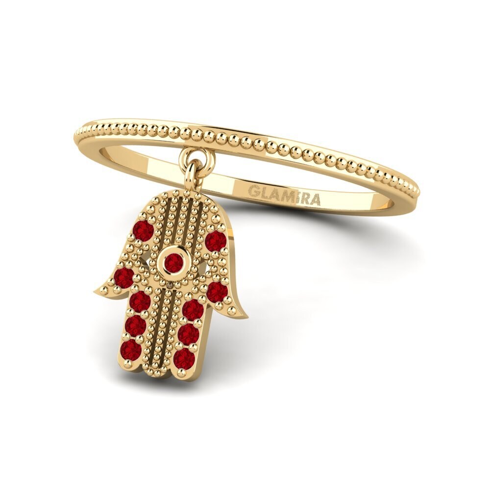 Red Zirconia Ring Emphasis