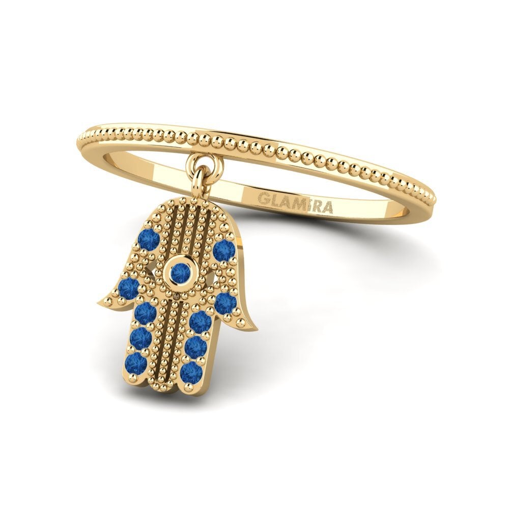 Dark Blue Zirconia Ring Emphasis