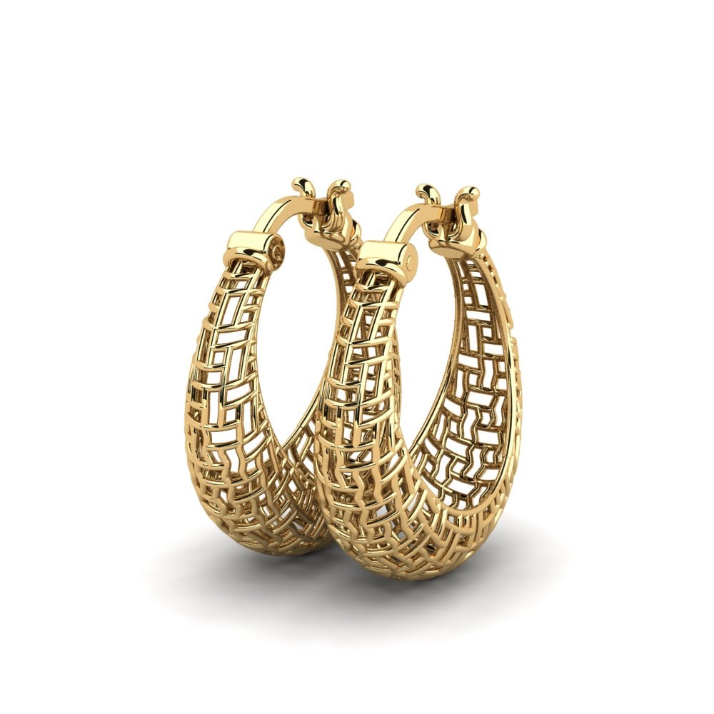 9k Oro Amarillo Pendientes Empois
