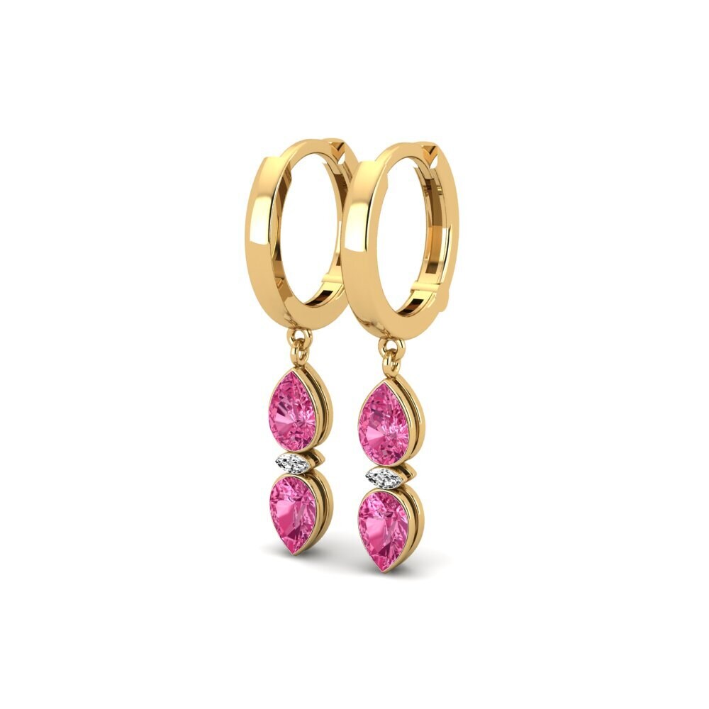 Tourmaline Rose Boucle d'oreille femme Emporia