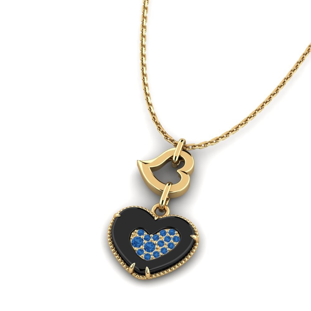 Circonita Azul Oscuro Colgante de Mujer Emquart