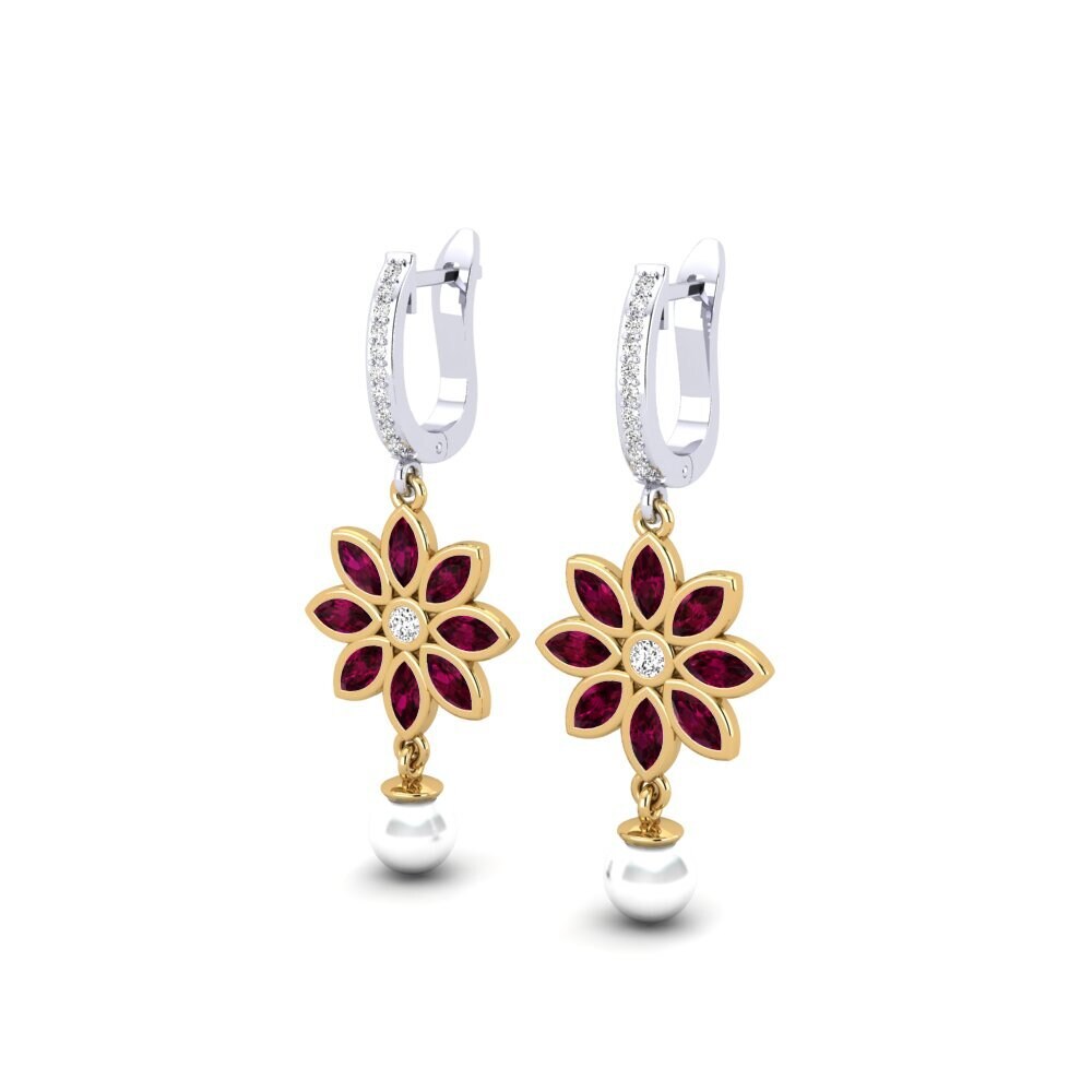 Granate Rhodolite Pendiente de mujer Encaisse