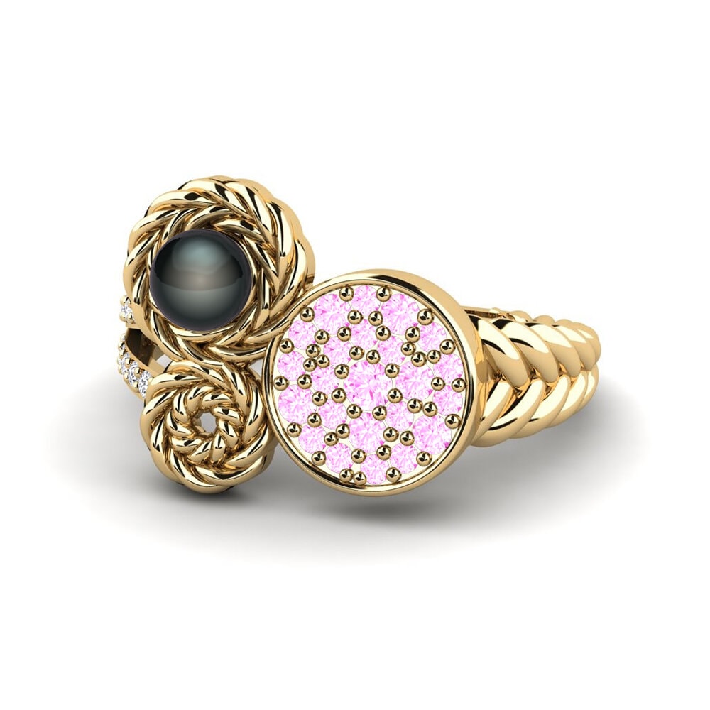 Zafiro Rosado Anillo Encircle