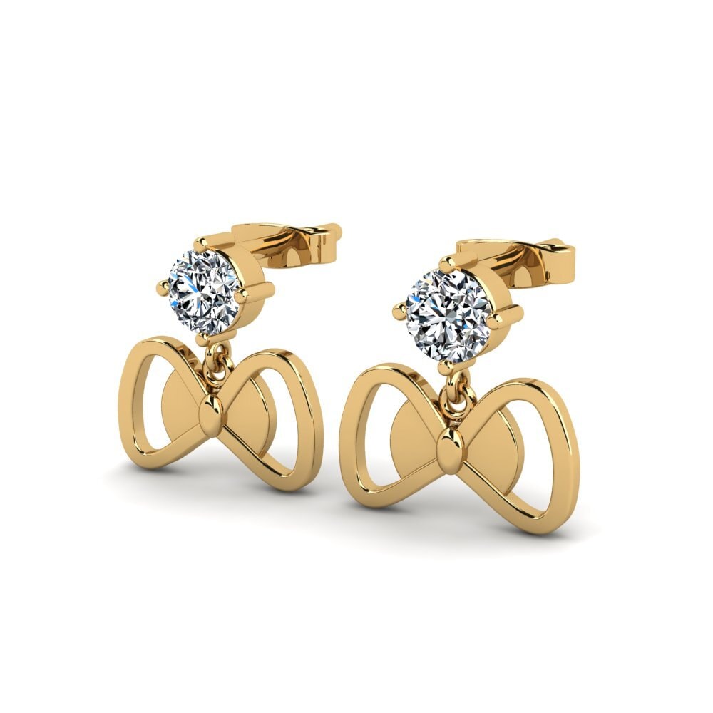 18ct Yellow Gold Women's Earring Endivia