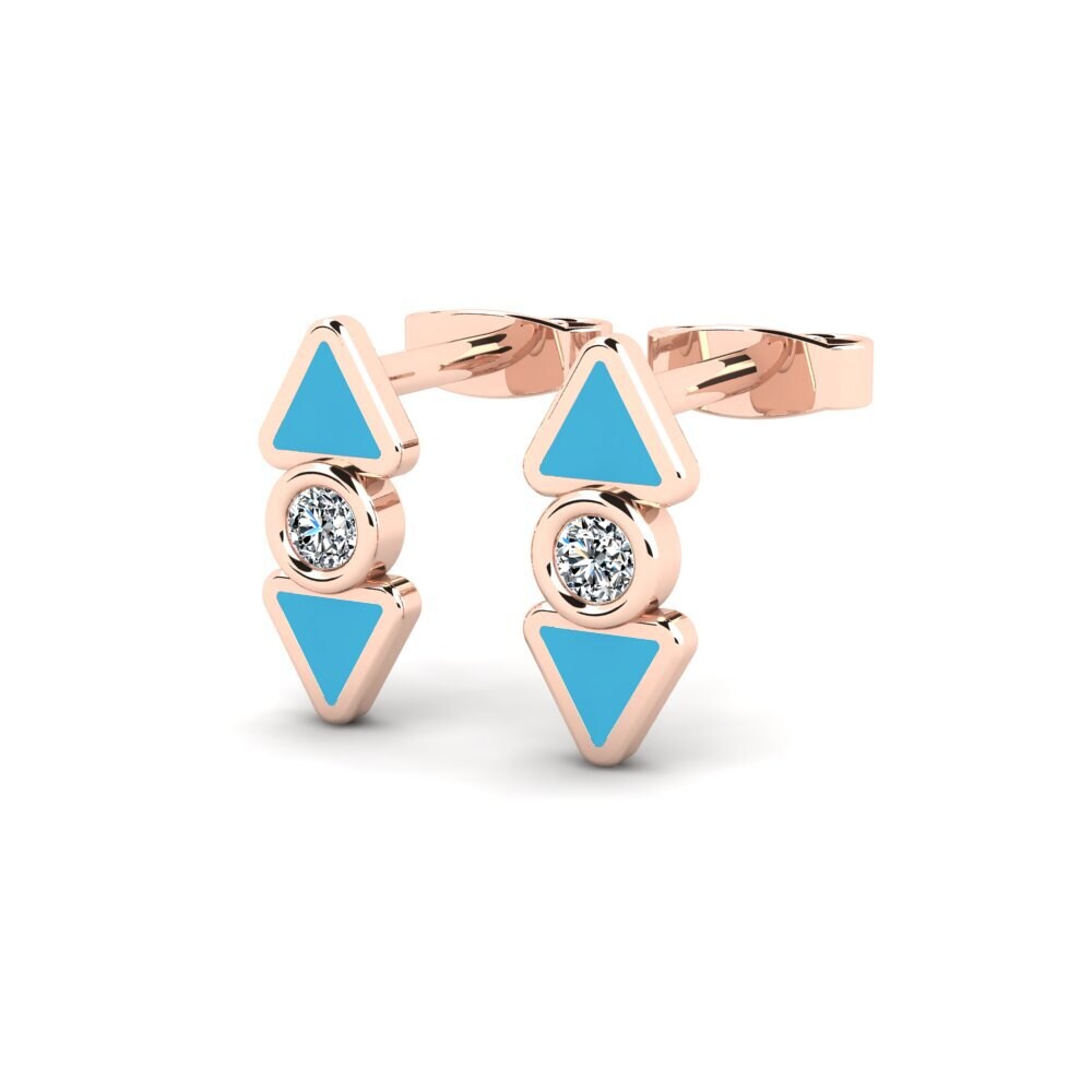 14k Oro Rosa Pendiente de mujer Endlesslove