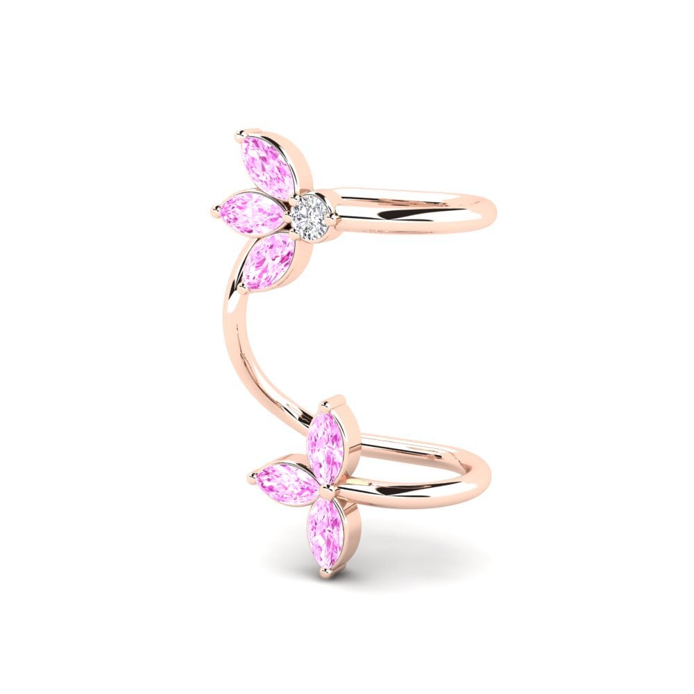 Marquise Pink Sapphire Women's Earring Endreses